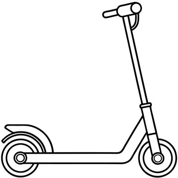 recommend clip art: Electric Scooter line Art Vector