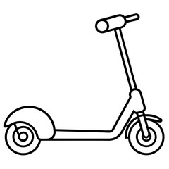 Electric Scooter line Art Vector