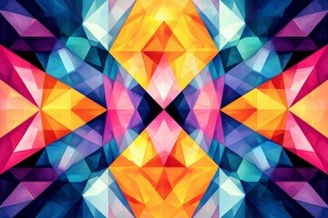 Fototapeta premium Abstract Geometric Pattern with Vibrant Colors created with Generative AI
