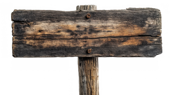 Rustic Wooden Signboard