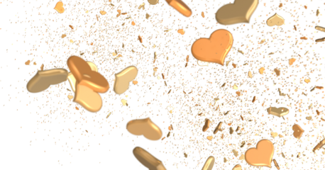 hearts isolated on transparent background. Valentine’s day design.