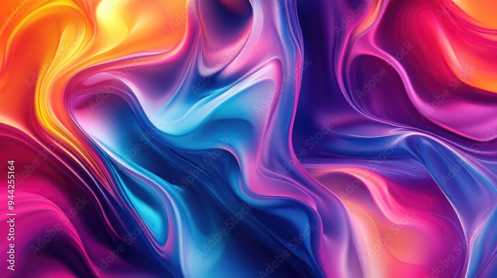 Poster abstract background design with vibrant colors and flowing shapes creating an artistic and dynamic v