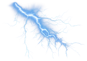 PNG Electrifying blue lightning bolt display