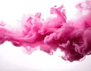 Fototapeta premium pink smoke isolated white background