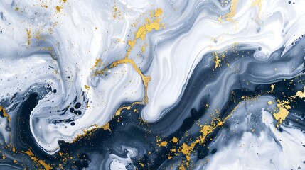 Blue Marble with Gold Accents- A luxurious background featuring blue marble with gold 