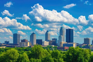 Fototapeta premium Indianapolis Indiana Skyline. City Landscape of Indianapolis, USA