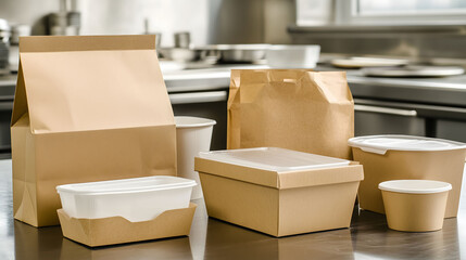 Food delivery service using sustainable cardboard packaging materials