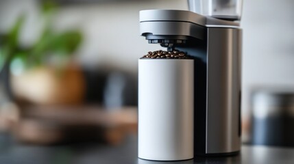 Modern Coffee Grinder with Coffee Beans