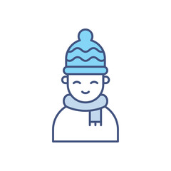 Winter Girl  vector icon