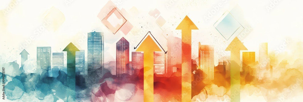 Poster creative business concept with a tree of gears and data charts representing growth, strategy, and in