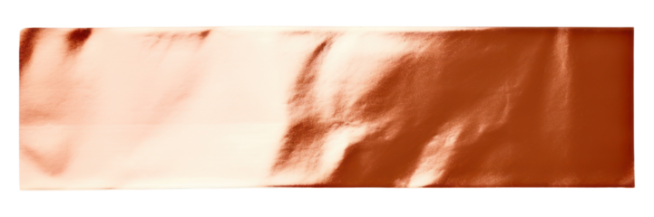 PNG Glossy copper foil adhesive strip white background rectangle crumpled.