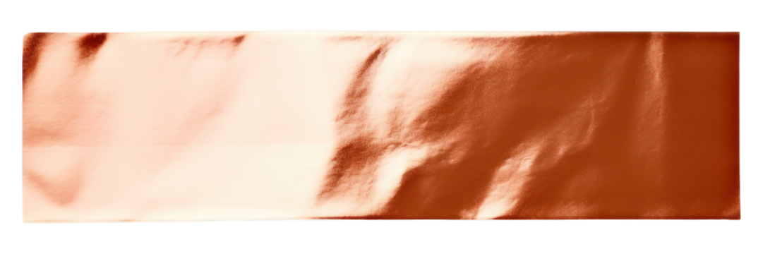 PNG Glossy copper foil adhesive strip white background rectangle crumpled. - Powered by Adobe