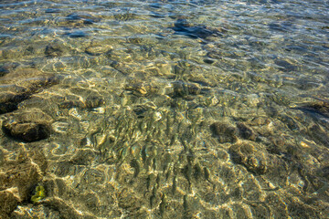 Fishing ponds at Kaloko-Honokohau National Historic Park at Kailua-Kona on the Big Island in Hawaii
