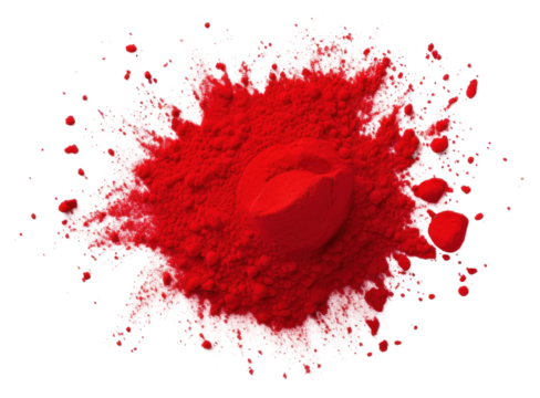 PNG Pigment powder red white background splattered.
