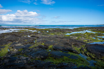 Fishing ponds at Kaloko-Honokohau National Historic Park at Kailua-Kona on the Big Island in Hawaii