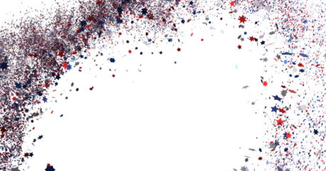 stars confetti on american independence day