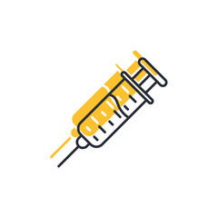 syringe icon vector illustration. syringe symbol isolated on white background