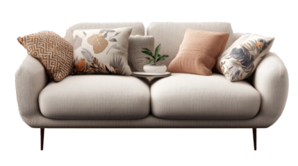 3d render armchair scene creator rendering for interior design or decoration projects on transparency background PNG