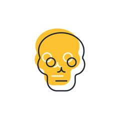 skeleton icon vector illustration. skeleton symbol isolated on white background