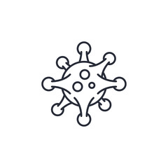 virus icon vector illustration. virus symbol isolated on white background