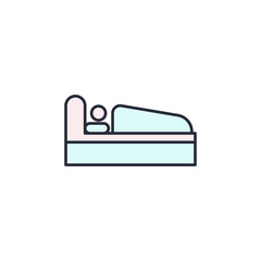 sleep icon vector illustration. sleep symbol isolated on white background