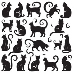 Elegant Cat Silhouette Vector Illustration