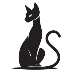 Elegant Cat Silhouette Vector Illustration