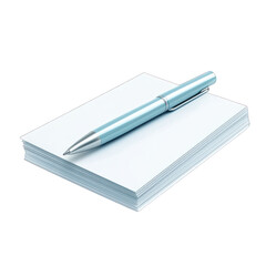 Naklejka premium A clean notepad with a sleek pen, perfect for jotting down ideas, notes, or sketches in a professional setting. transparent background