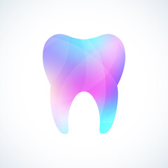 Tooth logo Template. Medical Design Tooth Logo. Dentist Office Icon. Oral Care Dental and Clinic Tooth Illustration