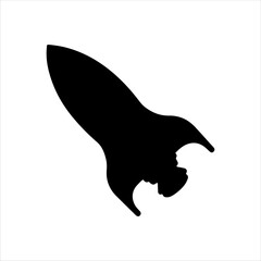 Rocket silhouette vector illustration design on white background.