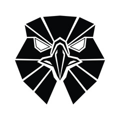 eagle head logo. Egyptian cultural style eagle logo