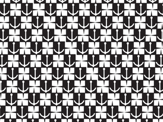 Black and White Anchor Pattern Design