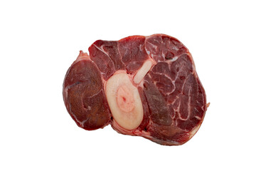 raw shank meat on transparent background