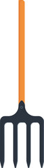 Pitchfork colored icon. Gardening fork 