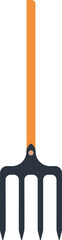 Pitchfork colored icon. Gardening fork 