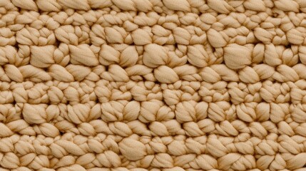 The design features a seamless knit pattern with cable and herringbone textures in warm beige and sepia brown, ideal for stylish home textiles SEAMLESS PATTERN