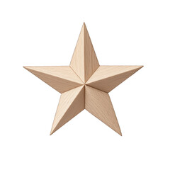 Obraz premium A simple wooden star, showcasing minimalist design. Perfect for decoration or creative projects. transparent background