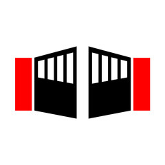 Automatic gate icon; Security access s.ymbol