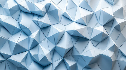 Fototapeta premium A blue and white abstract design with triangles and squares