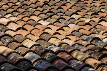 Terra cotta roof tiles