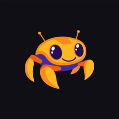 Creative Cartoon Crab robot Logo for Technology and Business