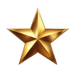 Obraz premium golden star isolated on white background
