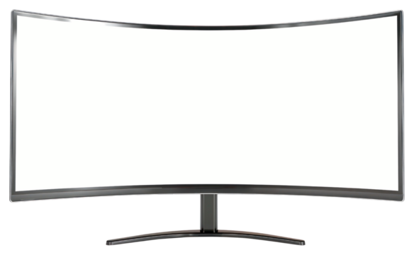 PNG  Curved widescreen monitor display technology