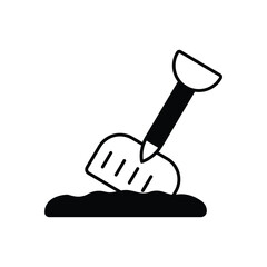 Snow Shovel vector icon
