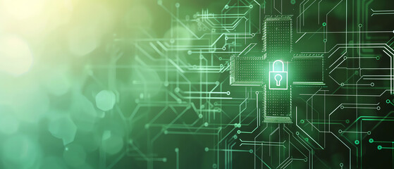 Fototapeta premium Digital Medical Systems, Cybersecurity Solutions for Safeguarding Patient Information and Healthcare Networks 