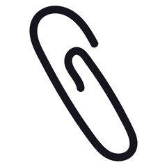 Paper clip in doodle style. Isolated paper clip