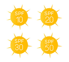 SPF 50 ( Sun Protection Factor ) - measuring UVB protection with PA+++ - Stock Icon