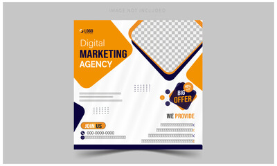 Creative business marketing banner for social media post template