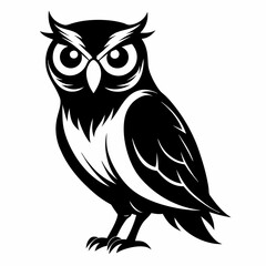 Owl silhouette vector illustration