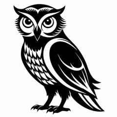 Owl silhouette vector illustration